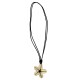 Collier fleur coquillages Cauris noir