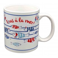 Mug poissons Tous à la mer