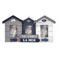 Triptyque photos cabines de plage