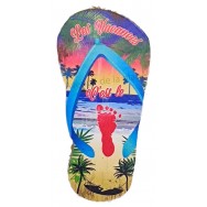 Magnet tong Les vacances c'est le pied