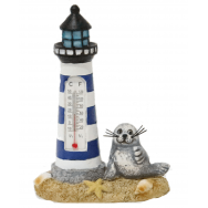 Phoque avec phare thermomètre 10 cm