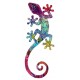 Lézard mural bariolé 21 cm E