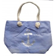 Sac de plage marinière et ancre