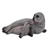 Statuette phoque et son bébé 15 cm