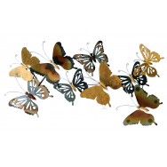 Vol de papillons en métal à accrocher 84 cm