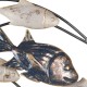 Ban de poissons colorés en métal à accrocher 101 cm