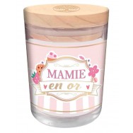 Bougie message Mamie en Or