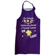 Tablier de cuisine humoristique J'assure comme un Chef