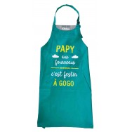 Tablier de cuisine humoristique Papy aux fourneaux
