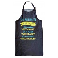 Tablier de cuisine humoristique La Retraite Parfaite