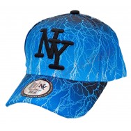 Casquette enfant NY orage bleu