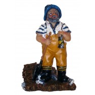 Statue marin pêcheur 11 cm - Déco thème mer