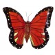 Papillon céramique 17 cm rouge et noir