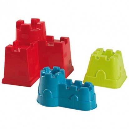 Set de 3 moules château/rempart en plastique