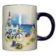 Tasse mug en relief décor marin : la plage
