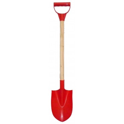 Pelle charbon en plastique 72 cm rouge.
