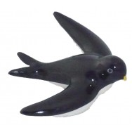 Hirondelle en céramique décorative 12 x 10 cm