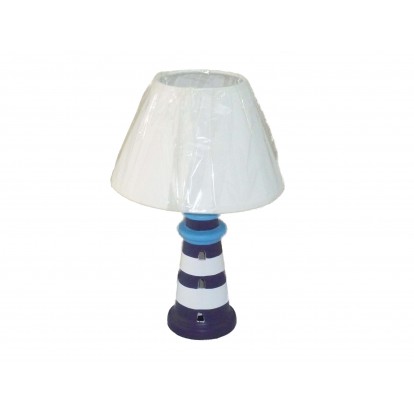 Lampe phare en céramique 31 cm bleue ou blanche