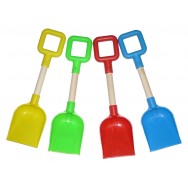 Pelle de plage en plastique 36 cm manche bois