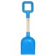 Pelle de plage en plastique 36 cm manche bois bleue.