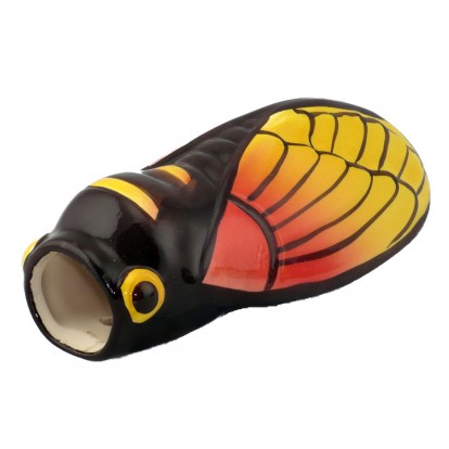 Cigale en céramique 15.5 cm jaune - Déco jardin.