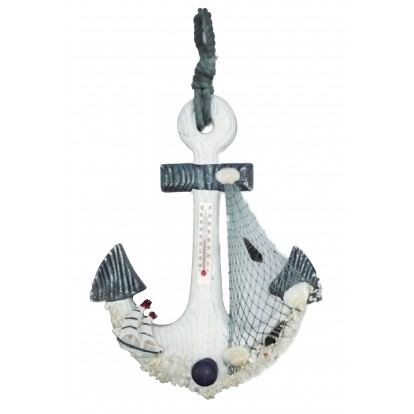 Thermomètre ancre de bateau 29 cm modèle B.