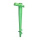 Support vis pour parasol vert, pied de parasol.