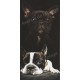 Serviette de plage bulldog français, drap de bain bouledogue.