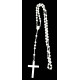 Chapelet blanc avec médaille miraculeuse, modèle D.