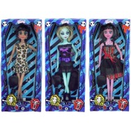 Poupée Monster - Monstre 30 cm, 3 modèles assortis de poupées High quality.