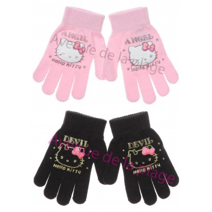 Gants Hello Kitty à paillettes Ange et Démon