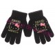 Gants Hello Kitty à paillettes Démon, couleur noir.