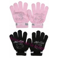 Gants Hello Kitty noeud papillon et strass
