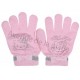 Gants Hello Kitty noeud papillon et strass, couleur rose.