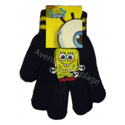 Gants pour enfant Bob l'Éponge bleu marine.