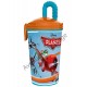 Verre avec paille Disney Planes + prénom, côté Chupacabra.