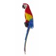 Perroquet rouge, bleu et jaune à accrocher 70 cm - Décoration de façade.