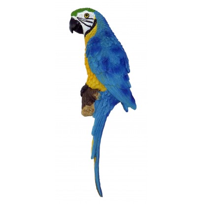 Perroquet - perruche bleue à accrocher 31 cm.
