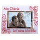 Cadre photo "Ma chérie je t'aime à la folie"