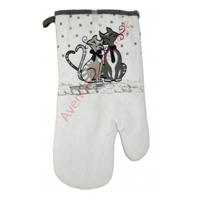 Gant de cuisine Chacha, couple de chats