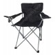 Siège de plage, chaise de camping pliable, noir.