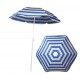 Parasol de plage TNT 140 cm bleu et blanc.