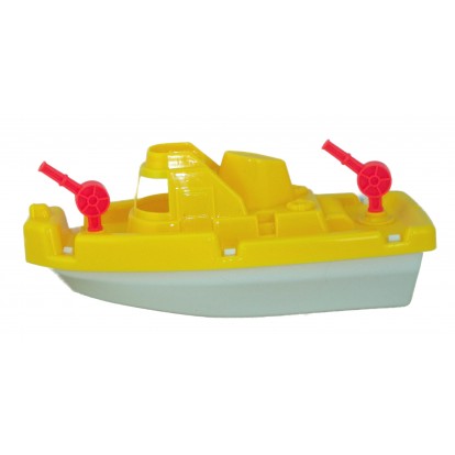 Bateau en plastique jaune - Jouet pour le bain pas cher.