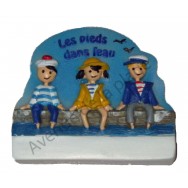 Magnet 3 petits Marins Les pieds dans l'eau