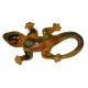 Lézard marron en céramique à accrocher, décoration de jardin.