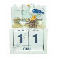 Calendrier perpétuel mouette paysage marin
