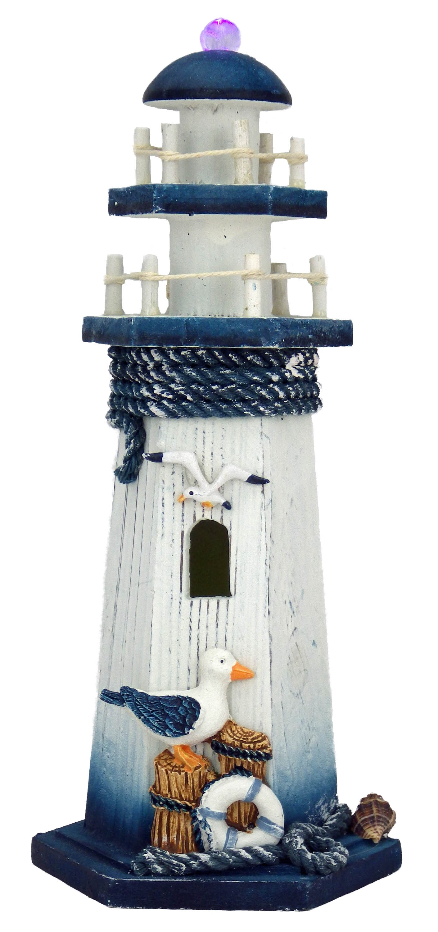 Phare Marin En Bois 26 Cm Lumineux Achat Vente Avenue De La Plage