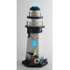 Phare marin en bois 26 cm lumineux, mouette