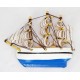 Magnet voilier Trois mâts - décoration marine - Modèle E.