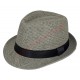 Chapeau style borsalino gris.